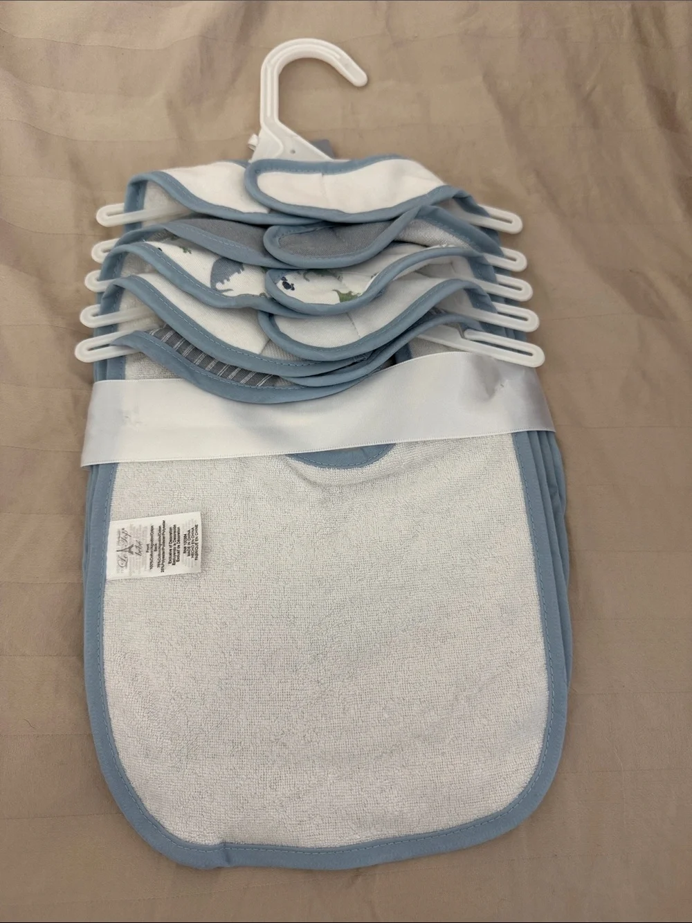 Mom Thinks I'm Dino Bib Set in Blue & Green - Baby Bibs